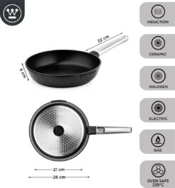 Westinghouse Koekenpannenset Performance - ø 24 En 28 Cm - Zwart - Inductie En Alle Andere Warmtebronnen -Koken Pro Verkoopwinkel 1120x1200 14