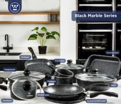 Westinghouse Pannenset Black Marble (Grillpan 28 Cm + Wokpan ø 30 Cm) - Inductie En Alle Andere Warmtebronnen -Koken Pro Verkoopwinkel 1200x1036 1