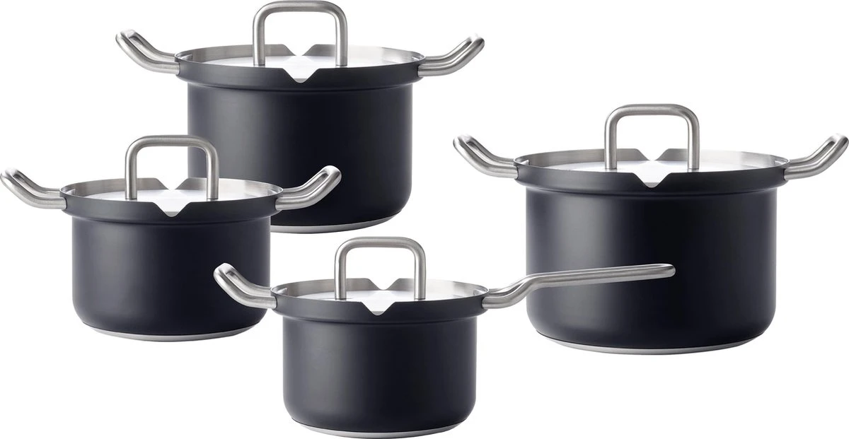 BK Pannenset Q-linair Master Black - 4 Delige Set 3 BK Pannenset Q-linair Master Black - 4 Delige Set