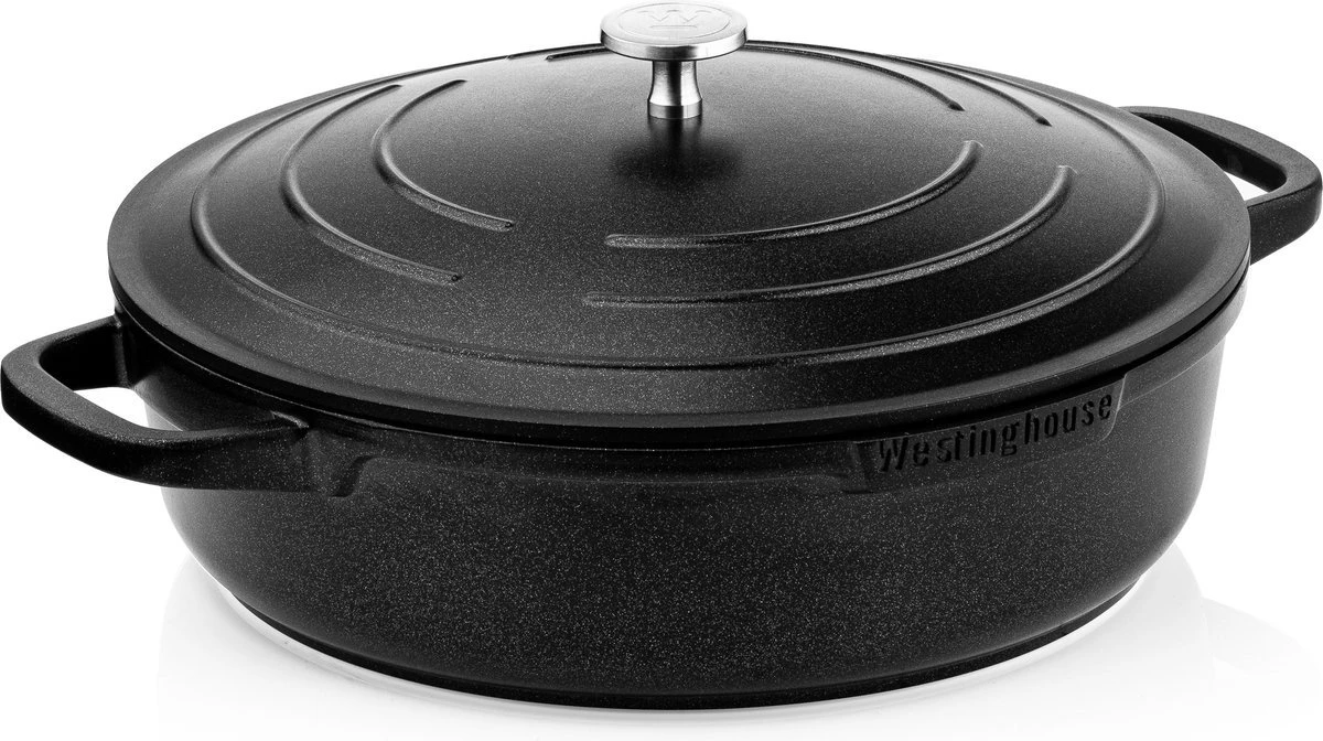 Westinghouse Pannenset Performance (Braadpan + Hapjespan) ø 28 Cm - Zwart - Inductie En Alle Andere Warmtebronnen 7 Westinghouse Pannenset Performance (Braadpan + Hapjespan) ø 28 Cm - Zwart - Inductie En Alle Andere Warmtebronnen - Afbeelding 5