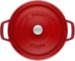 Staub Braadpan / Cocotte - Kersenrood - ø 22 Cm / 2.6 Liter -Koken Pro Verkoopwinkel 40509 814 0 2 1