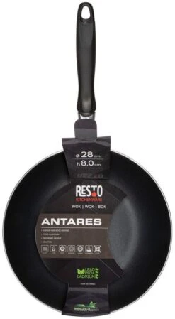 Resto Kitchenware Wokpan Antares - ø 28 Cm - Standaard Anti-aanbaklaag -Koken Pro Verkoopwinkel 4260709010137