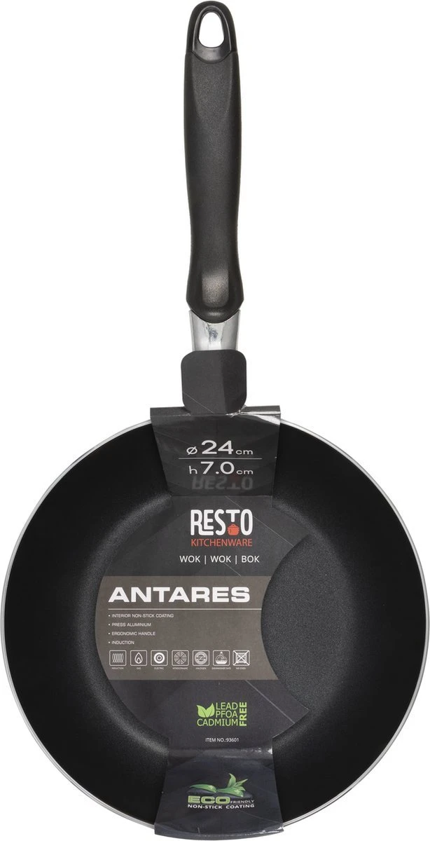 Resto Kitchenware Wokpannenset Antares ø 24 + 26 + 28 Cm - Inductie En Alle Andere Warmtebronnen 5 Resto Kitchenware Wokpannenset Antares ø 24 + 26 + 28 Cm - Inductie En Alle Andere Warmtebronnen - Afbeelding 4