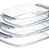 Sareva Ovenschalen - Hittebestendig Glas - 2 / 2.7 / 3.8 Liter - 3 Delige Set -Koken Pro Verkoopwinkel 8720364455279