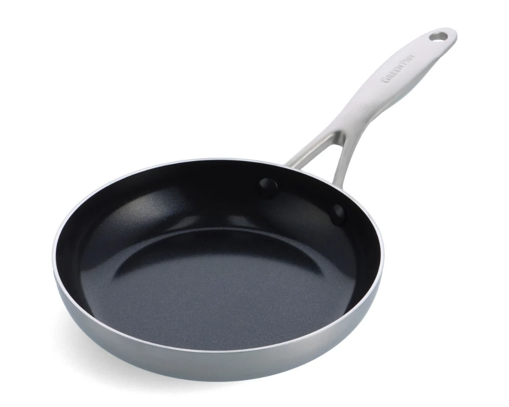 GreenPan Koekenpan Geneva - RVS - ø 18 Cm - Keramische Anti-aanbaklaag 3 GreenPan Koekenpan Geneva - RVS - ø 18 Cm - Keramische Anti-aanbaklaag