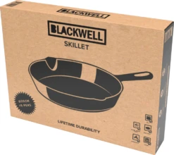 Blackwell Koekenpan - Gietijzer - ø 25 Cm - Zonder Anti-aanbaklaag -Koken Pro Verkoopwinkel Box25 Package New 1