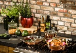 DUCQ Steelpan Met Deksel - Koper - ø 16 Cm / 1.5 Liter 12 DUCQ Steelpan Met Deksel - Koper - ø 16 Cm / 1.5 Liter -Koken Pro Verkoopwinkel DUCQ 030