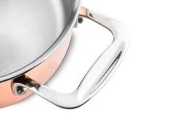 DUCQ Pannenset (Kookpan ø 18 / 20 / 20 Cm + Steelpan ø 16 Cm) + Deksels - Koper - 4 Delige Set 25 DUCQ Pannenset (Kookpan ø 18 / 20 / 20 Cm + Steelpan ø 16 Cm) + Deksels - Koper - 4 Delige Set -Koken Pro Verkoopwinkel DUCQ handle 1 3