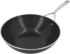 Demeyere Wokpan Alu Pro 5 - Ceraforce - ø 30 Cm - Keramische Anti-aanbaklaag -Koken Pro Verkoopwinkel Demeyere Wokpan Alu Pro 5 000023262