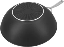 Demeyere Wokpan Alu Pro 5 - Ceraforce - ø 30 Cm - Keramische Anti-aanbaklaag -Koken Pro Verkoopwinkel Demeyere Wokpan Alu Pro 5 000024356