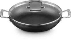 Le Creuset Hapjespan Met Deksel - Les Forgées TNS - ø 28 Cm / 3.2 Liter - Standaard Anti-aanbaklaag -Koken Pro Verkoopwinkel LC 20190624 ZS PS FS 51107280010502 002