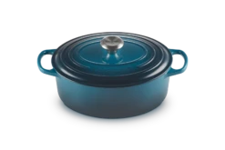 Le Creuset Braadpan Signature - Ovaal - Deap Teal - ø 29 Cm / 4.7 Liter -Koken Pro Verkoopwinkel LC 20210125 HL PS FS 21178296422430 002