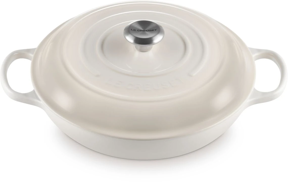 Le Creuset Braadpan Signature - Campagnard - Meringue - ø 30 Cm / 3.5 Liter 3 Le Creuset Braadpan Signature - Campagnard - Meringue - ø 30 Cm / 3.5 Liter