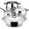 Alessi Pannenset Mami - SG100S7 - 4 Delige Set - Door Stefano Giovannoni -Koken Pro Verkoopwinkel SG100S7 01 alessi mami aanbieding
