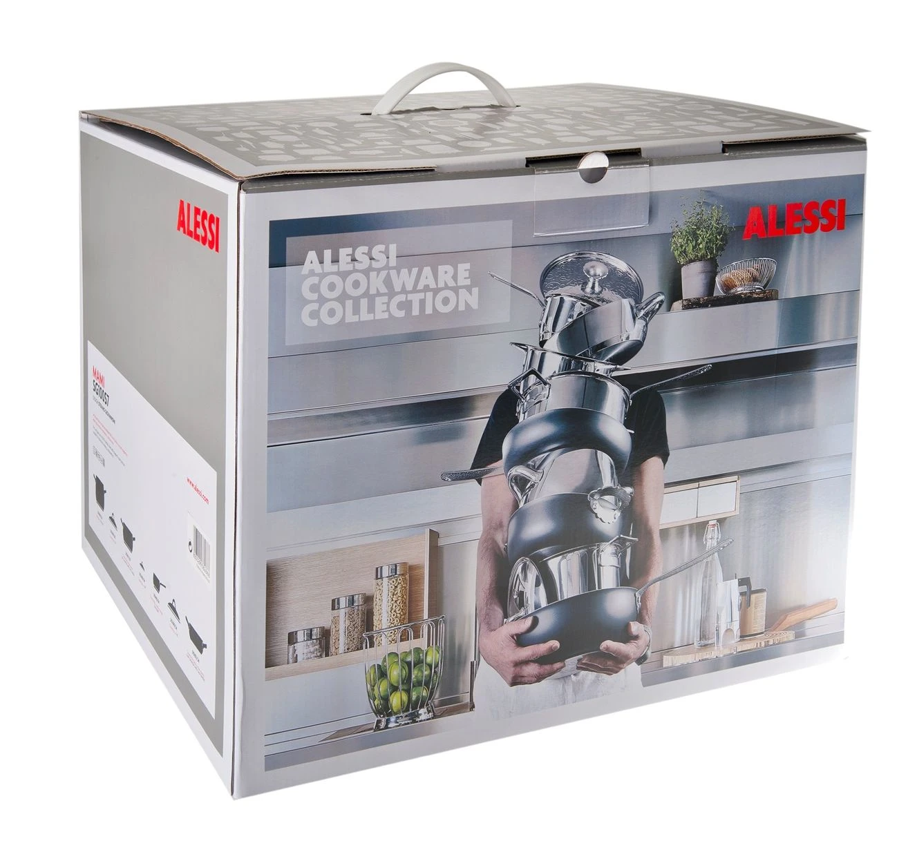 Alessi Pannenset Mami - SG100S7 - 4 Delige Set - Door Stefano Giovannoni 5 Alessi Pannenset Mami - SG100S7 - 4 Delige Set - Door Stefano Giovannoni - Afbeelding 3