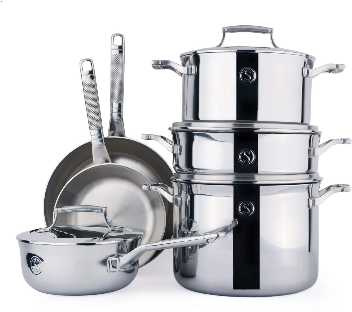 Saveur Selects Pannenset Voyage - TriPly RVS - 6 Delige Set 3 Saveur Selects Pannenset Voyage - TriPly RVS - 6 Delige Set