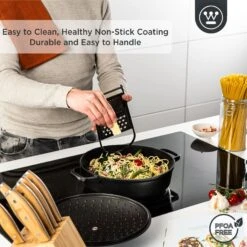 Westinghouse Hapjespan Performance - Blissful Black - ø 28 Cm / 4.1 Liter - Standaard Anti-aanbaklaag -Koken Pro Verkoopwinkel WCCC0095L28BK 4
