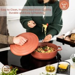 Westinghouse Hapjespan Performance - Rebel Red - ø 32 Cm / 5.8 Liter - Standaard Anti-aanbaklaag -Koken Pro Verkoopwinkel WCCC0095L28OR 4 1