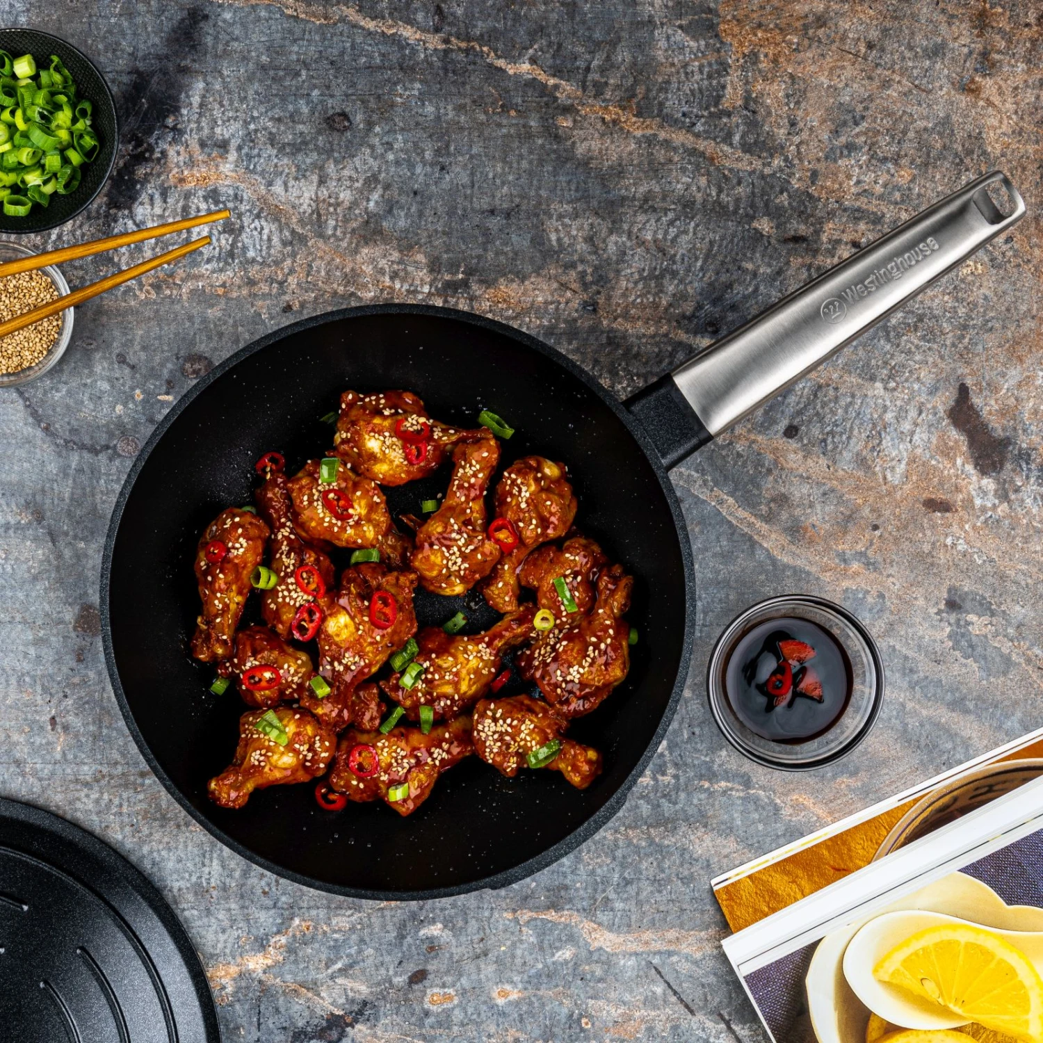 Westinghouse Koekenpan Performance - Blissful Black - ø 24 Cm - Standaard Anti-aanbaklaag 11 Westinghouse Koekenpan Performance - Blissful Black - ø 24 Cm - Standaard Anti-aanbaklaag - Afbeelding 9