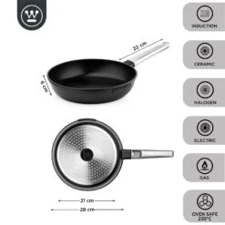 Westinghouse Koekenpan Performance - Blissful Black - ø 28 Cm - Standaard Anti-aanbaklaag 17 Westinghouse Koekenpan Performance - Blissful Black - ø 28 Cm - Standaard Anti-aanbaklaag -Koken Pro Verkoopwinkel WCFP0095028BK 3