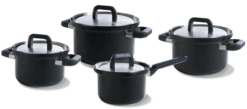 BK Pannenset Flow Cool - Zwart / RVS - 4 Delige Set