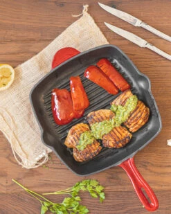 Blackwell Grillpan - Gietijzer - Rood - 27 X 27 Cm - Zonder Anti-aanbaklaag -Koken Pro Verkoopwinkel item 25 1