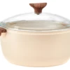 Sambonet Braadpan Rock 'n' Rose - Creme - ø 24 Cm / 4.5 Liter - Standaard Anti-aanbaklaag -Koken Pro Verkoopwinkel sambonet braadpan rock n rose roze